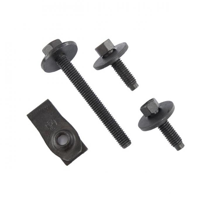 Pony Enterprises 1986-1993 Mustang Battery Tray Anchor Mounting Bolts, Washers & Clip Kit 1097