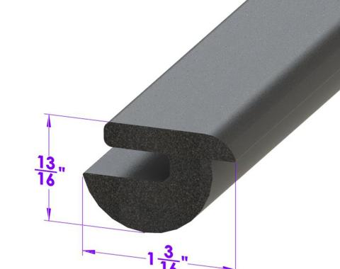 Metro Moulded Parts Trunk Seal. Sponge Rubber. Sold by the Foot LP 56