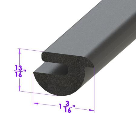 Metro Moulded Parts Trunk Seal. Sponge Rubber. Sold by the Foot LP 56