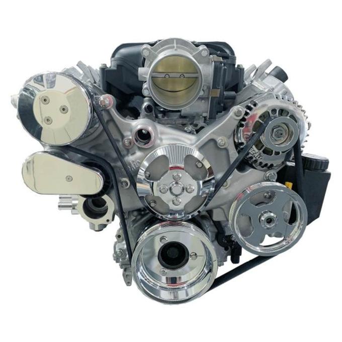 Vintage Air Front Runner™ Drive System GM LS7 Dry-Sump Chrome/Polished with Power Steering 175031