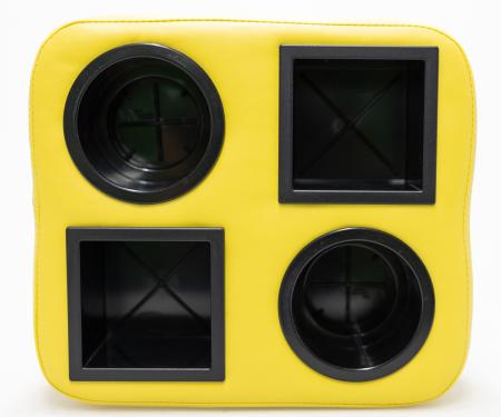 Classic Consoles The Thirsty Fin &trade; Quad 2 dink holders with 2 storage trays, x-shape diagonal TFQX2D2T-1