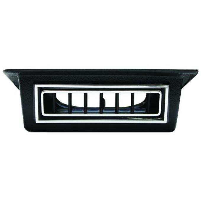 Vintage Air Single Under Dash Louver for 3-Inch Hose Black w/ Chrome Accents 49250-VUL