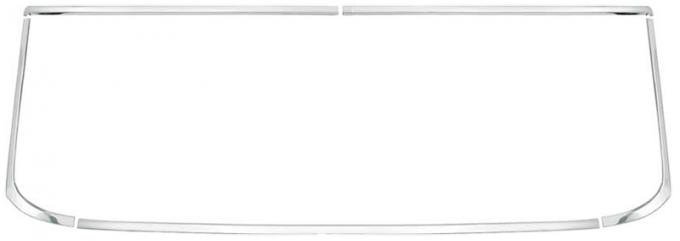 1966-1967 Chevy II 2 Door 5 Piece Rear Window Molding Set