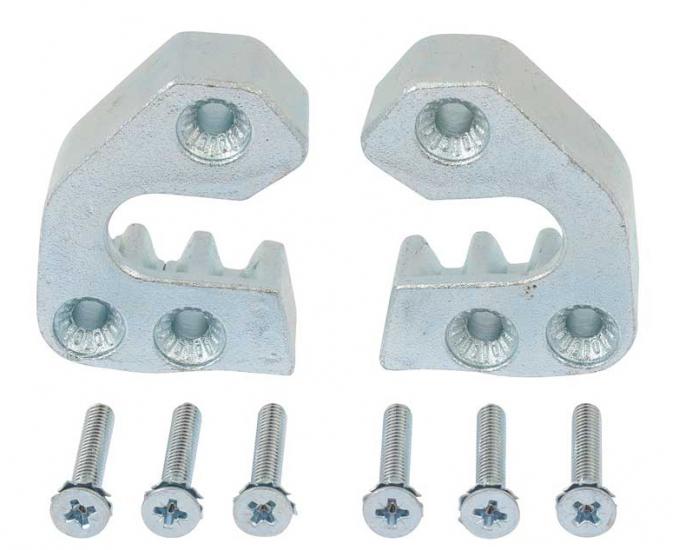 AMD Door Striker Plates w/ Screws, LH/RH Pair, 68-70 Dodge Plymouth B-Body X752-1468-P