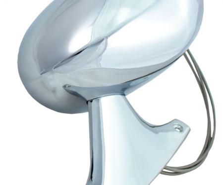 AMD Outside Mirror, Sport Style, Chrome, Remote, LH, Dodge Plymouth 73-74 B Body X570-1473-1L