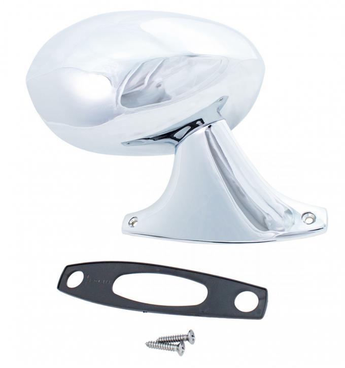 AMD Outside Mirror, Sport Style, Chrome, Manual, RH, Dodge Plymouth 73-74 B Body X570-1473-1R