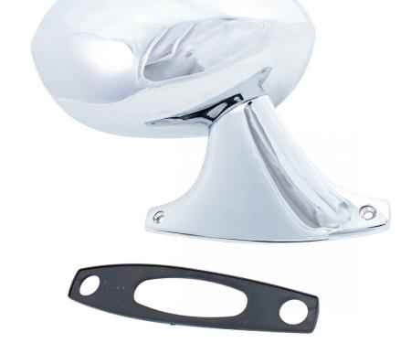 AMD Outside Mirror, Sport Style, Chrome, Manual, RH, Dodge Plymouth 73-74 B Body X570-1473-1R