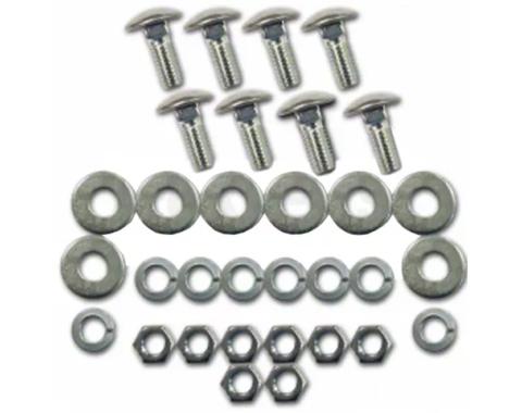Redline Restomotive® 1967-1991 Chevy Or GMC Truck Bumper Mounting Bolt Kit, Stainless Cap, Front Or Rear