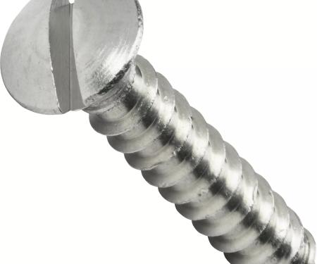 #10 X 3/4 Slotted Oval Head Tapping Screw Stainless