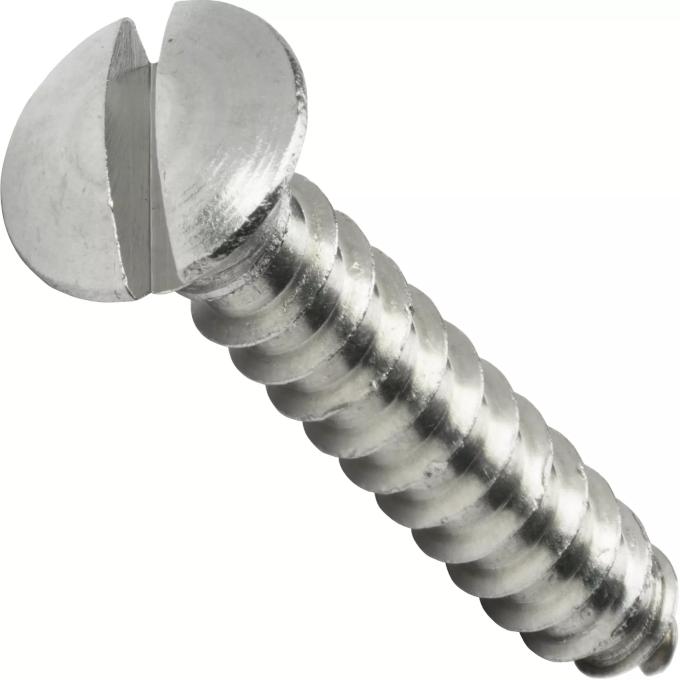 #10 X 3/4 Slotted Oval Head Tapping Screw Stainless