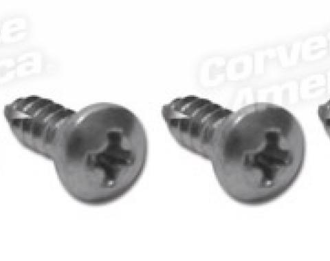 Corvette Seat Back Release Bezel Screws, 4 Piece, 1970-1978