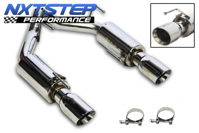 Auto Pro USA 2005-2010 Ford Mustang NXT Step Performance Exhaust System, Axle Back, 4 in. Dual Walled Polished Stainless Tips EX1029