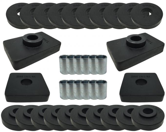 Auto Pro USA 1958 Chevrolet Impala Body Mount Kit, Includes All Mounting Bushings BM1010