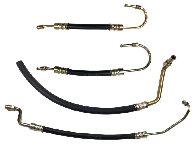 Auto Pro USA 1963-1979 Chevrolet Corvette Power Steering Hose Kit, Incl. Valve To Cylinder Big Loop/Valve To Cylinder Small Loop Extension/Return Hose/Small Block Pressure Hose PSHKIT1
