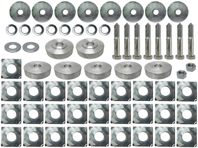 Auto Pro USA 1968-1972 Chevrolet Corvette Body Mount Bushing Set, Includes All Hardware, OE Number 3973886 BM1017