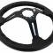 Auto Pro USA VSW S6 Sport Leather Steering Wheel ST3586BLK-BLK