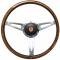 Auto Pro USA 1965-1967 Ford Mustang VSW S9 Classic Wood Steering Wheel Kit, Incl. 15 in. Dia. Steering Wheel, Standard 9-Bolt Pattern Kit ST3053-1S-5
