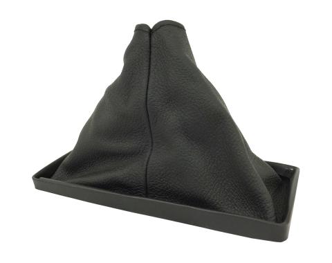 Auto Pro USA 1973-1982 Chevrolet Corvette Shift Boot, Automatic Or 4-Speed Transmission, Black Leather BT1002