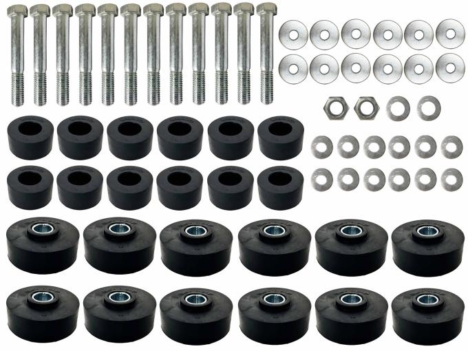 Auto Pro USA 1960-1964 Chevrolet Impala Body Mount Bushing And Hardware Set, Includes All Mounting Bushings, 40 Piece Hardware Set BM1012KIT