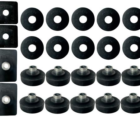 Auto Pro USA 1958 Chevrolet Impala Body Mount Bushing Set, Includes All Mounting Bushings BM1010
