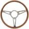 Auto Pro USA 1965-1967 Ford Mustang VSW S9 Classic Wood Steering Wheel Kit, Incl. 15 in. Dia. Steering Wheel, Standard 9-Bolt Pattern Kit ST3053-1S-5