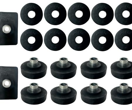 Auto Pro USA 1959 Chevrolet Impala Body Mount Bushing Set, Includes All Mounting Bushings BM1009