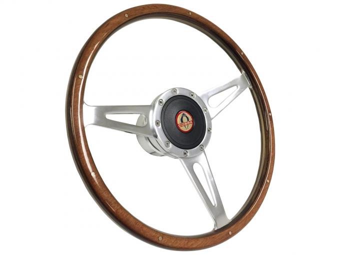 Auto Pro USA 1965-1967 Ford Mustang VSW S9 Classic Wood Steering Wheel Kit, Incl. 15 in. Dia. Steering Wheel, Standard 9-Bolt Pattern Kit ST3053-1S-5
