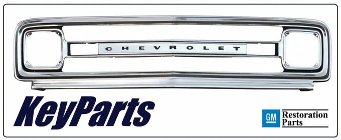 Key Parts '69-'70 "Chevrolet" Embossed Grille Frame 0849-958