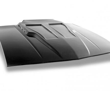 Camaro Hood, Daytona Iroc-Style, 2.5" Rise, Bolt-On Fiberglass, 1982-1992