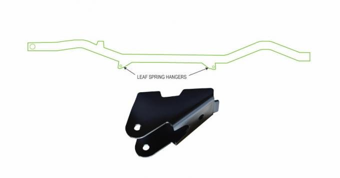 Key Parts '87-'95 Rear of Front Front of Rear Leaf Spring Hanger 0480-306