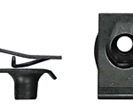 AMK 1971 Ford Mustang 8 piece Hood Twist Lock Catches (On Extension) Hex Coni Sems U-Nuts F-1631