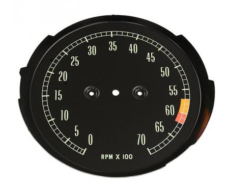 Corvette Tach Face, Mid Horsepower, 1965-1967