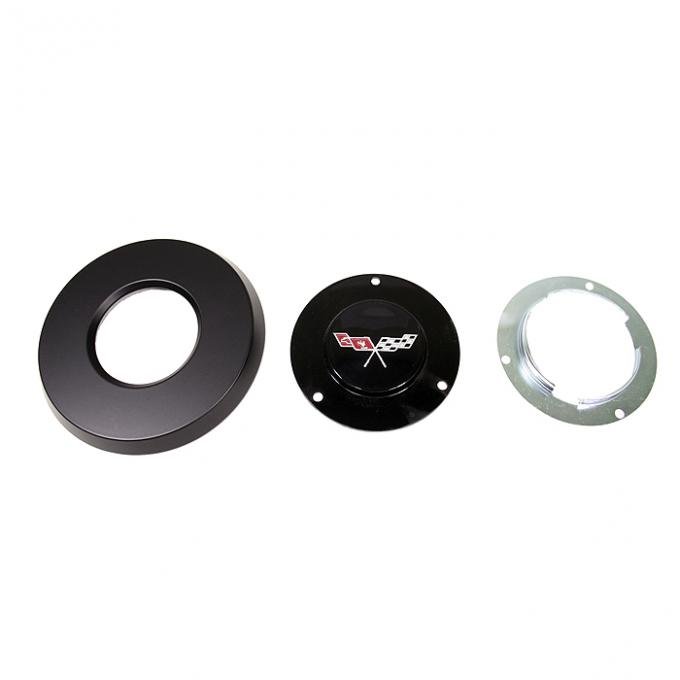 Corvette Horn Button Emblem Kit with Emblem, 1977-1979