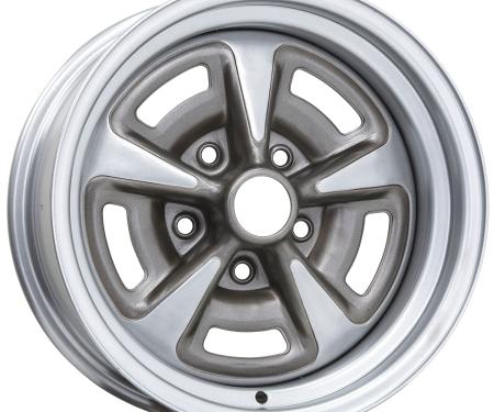 Wheel Vintiques 15x7 Pontiac Rallye II Silver 5x4.75" bolt 4" backspace 60-573404A