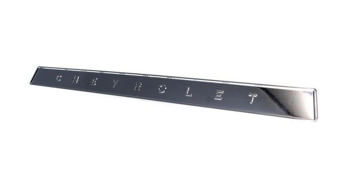 AMD Glove Box Door Emblem, Chrome, "Chevrolet", 64-66 Chevy Truck T-9340A
