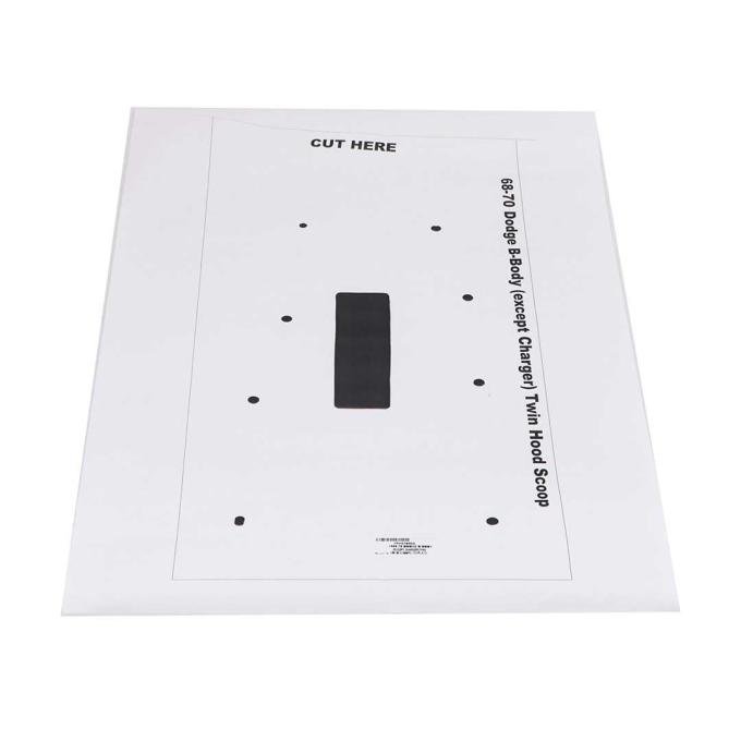 AMD Twin Hood Scoop Template, 69-70 Coronet Ramcharger Hood X320-2469-2