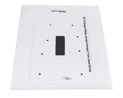 AMD Twin Hood Scoop Template, 69-70 Coronet Ramcharger Hood X320-2469-2
