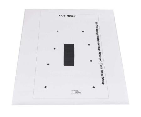 AMD Twin Hood Scoop Template, 69-70 Coronet Ramcharger Hood X320-2469-2