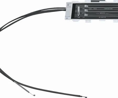AMD Heater Control Assembly with Cables, Models with A/C, 67 Camaro Firebird K-3891798