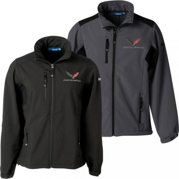 Corvette C7 Jacket, Men's Reebok Softshell Black