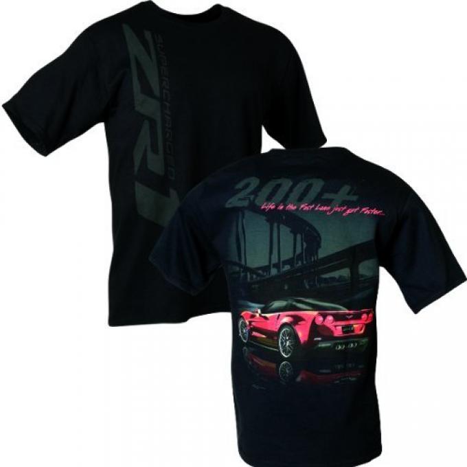 Corvette T-Shirt, Men's, Corvette ZR1 Fast Lane With Red Car