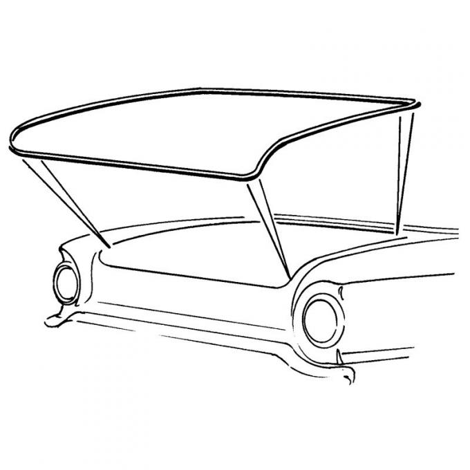 Dennis Carpenter Trunk Lid Seal - 1957-63 Ford Car C0MB-6443720-C