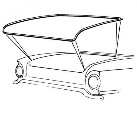 Dennis Carpenter Trunk Lid Seal - 1957-63 Ford Car C0MB-6443720-C