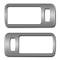 American Car Craft 2005-2014 Mustang - Door Handle Trim Plates 2Pc, Brushed Stainless with Polished Tim 271017