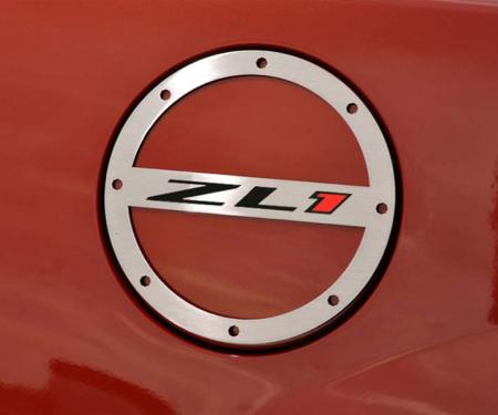 American Car Craft 2010-2019 Camaro ZL1 - Fuel Door Cover 'ZL1" Style, Stainless Steel (Brushed) 102078