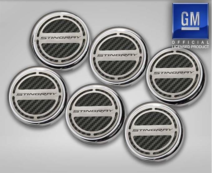 American Car Craft 2014-2019 Z06/Z51/C7 Corvette - STINGRAY Script Fluid Cap Covers 6Pc Manual Transmission, Choose Color 053020