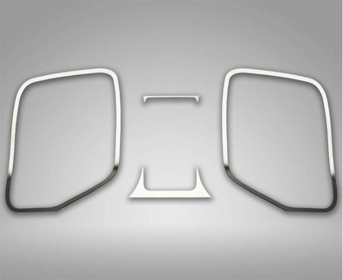 American Car Craft 2010-2015 Camaro - Dashboard Gauge Cluster Trim Kit 4Pc, Polished Stainless Steel 101058