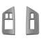 American Car Craft 2010-2013 Nissan GT-R - Door Handle Control Trim Plate 2Pc, Brushed/Polished Stainless Steel 161013