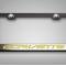 American Car Craft Corvette C7 Stingray - License Plate Frame CORVETTE Lettering, Black Base with Brushed Top Plate, Choose Color 052083