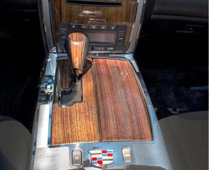 American Car Craft 2004-2009 Cadillac XLR - Lower Center Console Trim Plate, Brushed Stainless with Polished Trim 121002